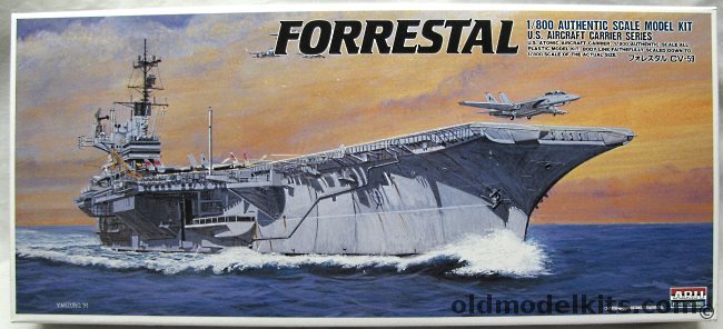 Arii 1/800 USS Forrestal CV59 Aircraft Carrier, A137-1800 plastic model kit